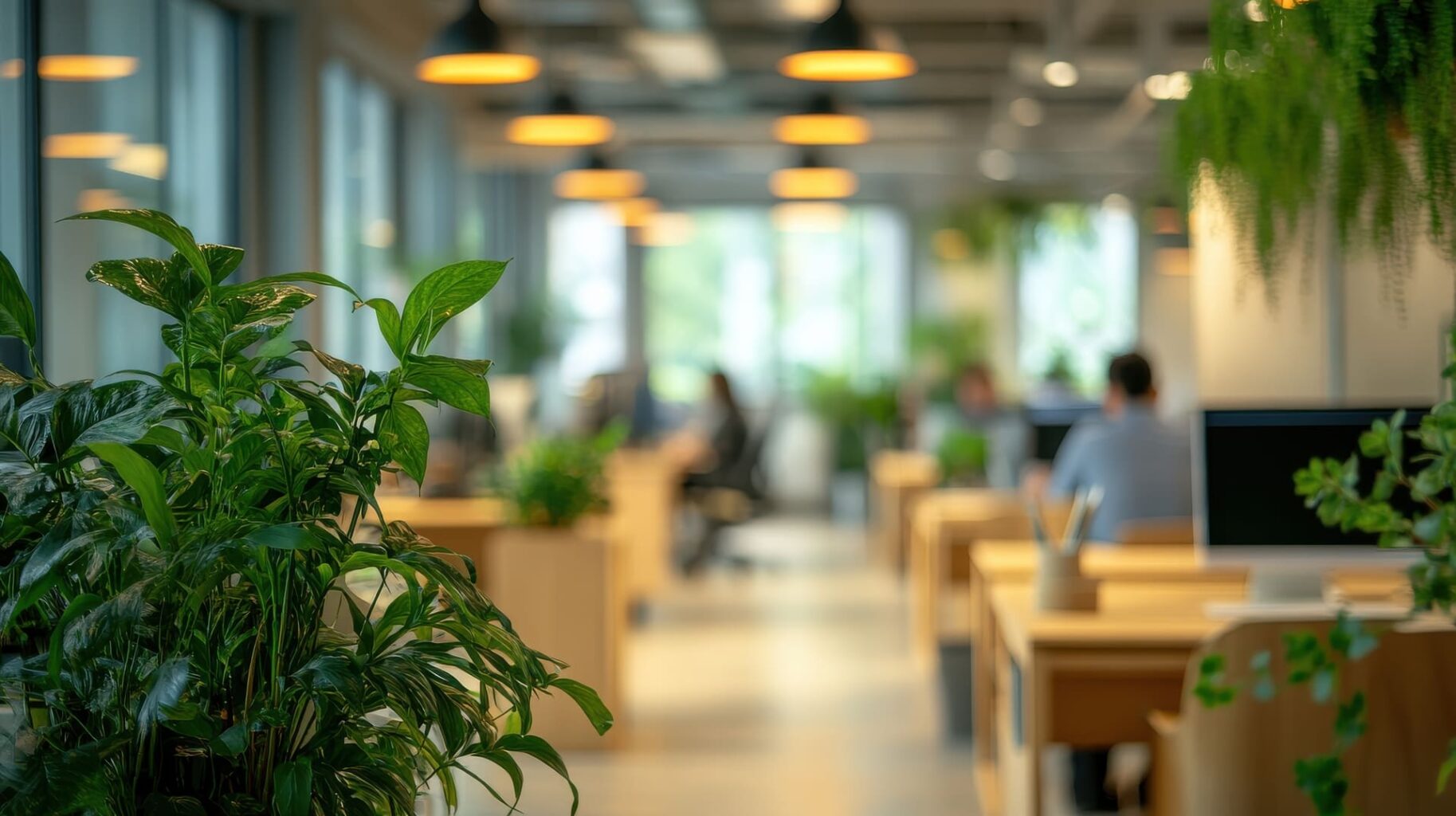 Bureau zen et avec plantes vertes, un cadre de travail inspirant 
