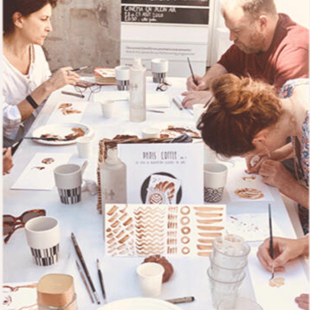 teambuilding paris créativite coffee painting