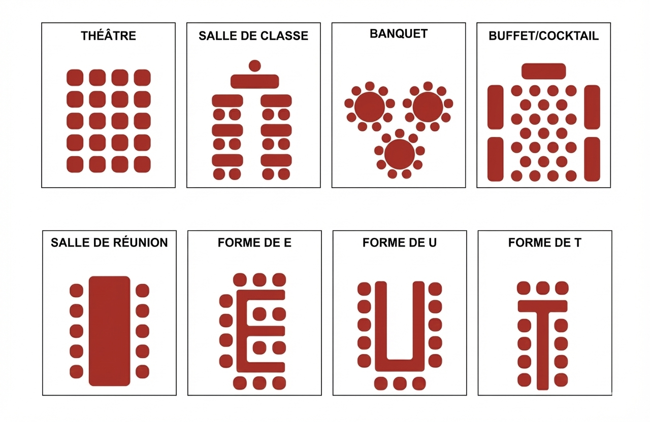 Disposition des salles de réunion
