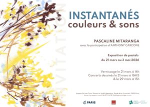 Invitation vernissage Instantanés couleurs et sons pascaline mitaranga anthony carcone