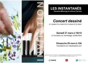 Invitation concerts dessinés Pascaline Mitaranga Anthony Carcone