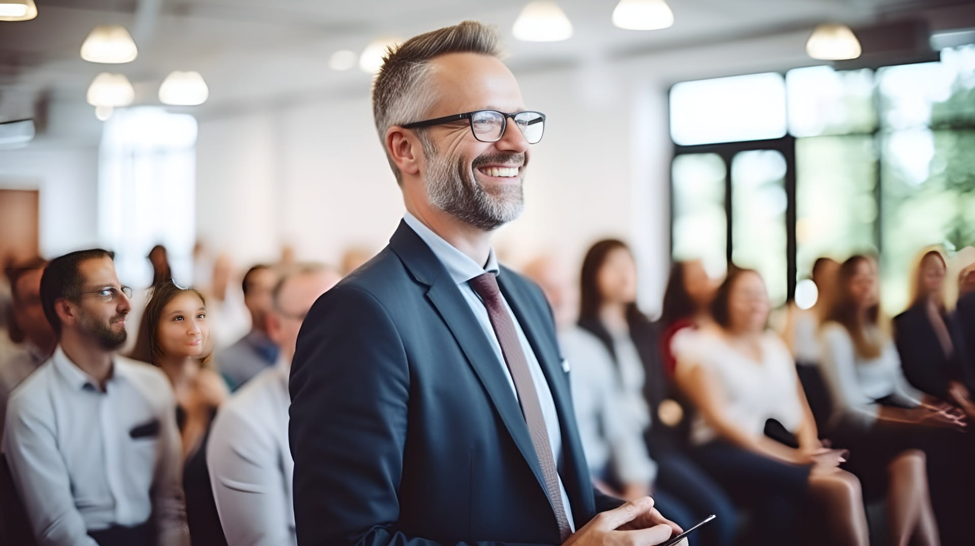 séminaire d'entreprise original : Top 5 - employé souriant en réunion